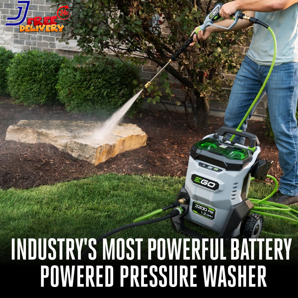 Power+ Electric Pressure Washer 3200 PSI Washer Battery and Charger Not Included