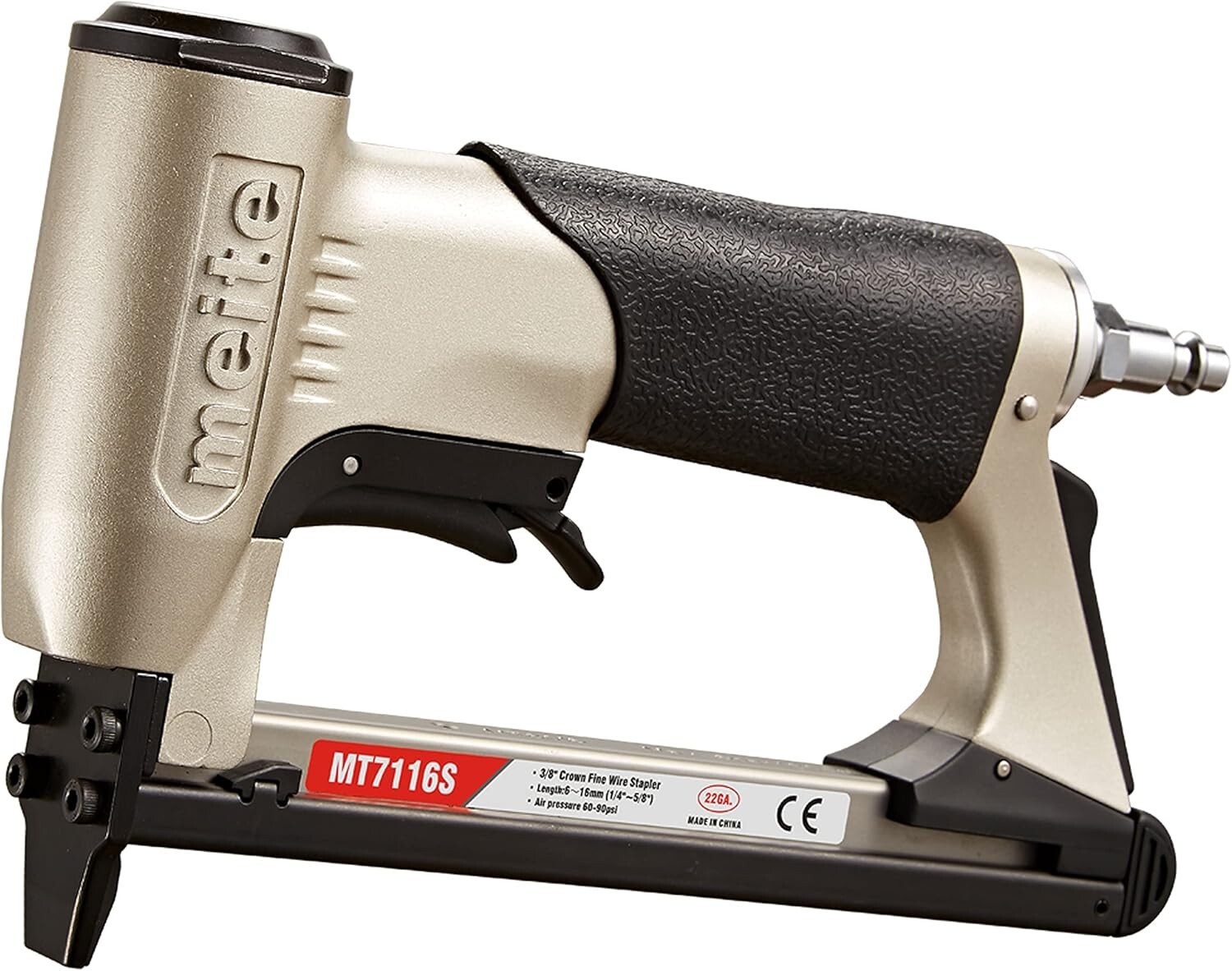 meite MT7116S Pneumatic Upholstery Stapler 22 Gauge 71 Series 3/8″ Crown