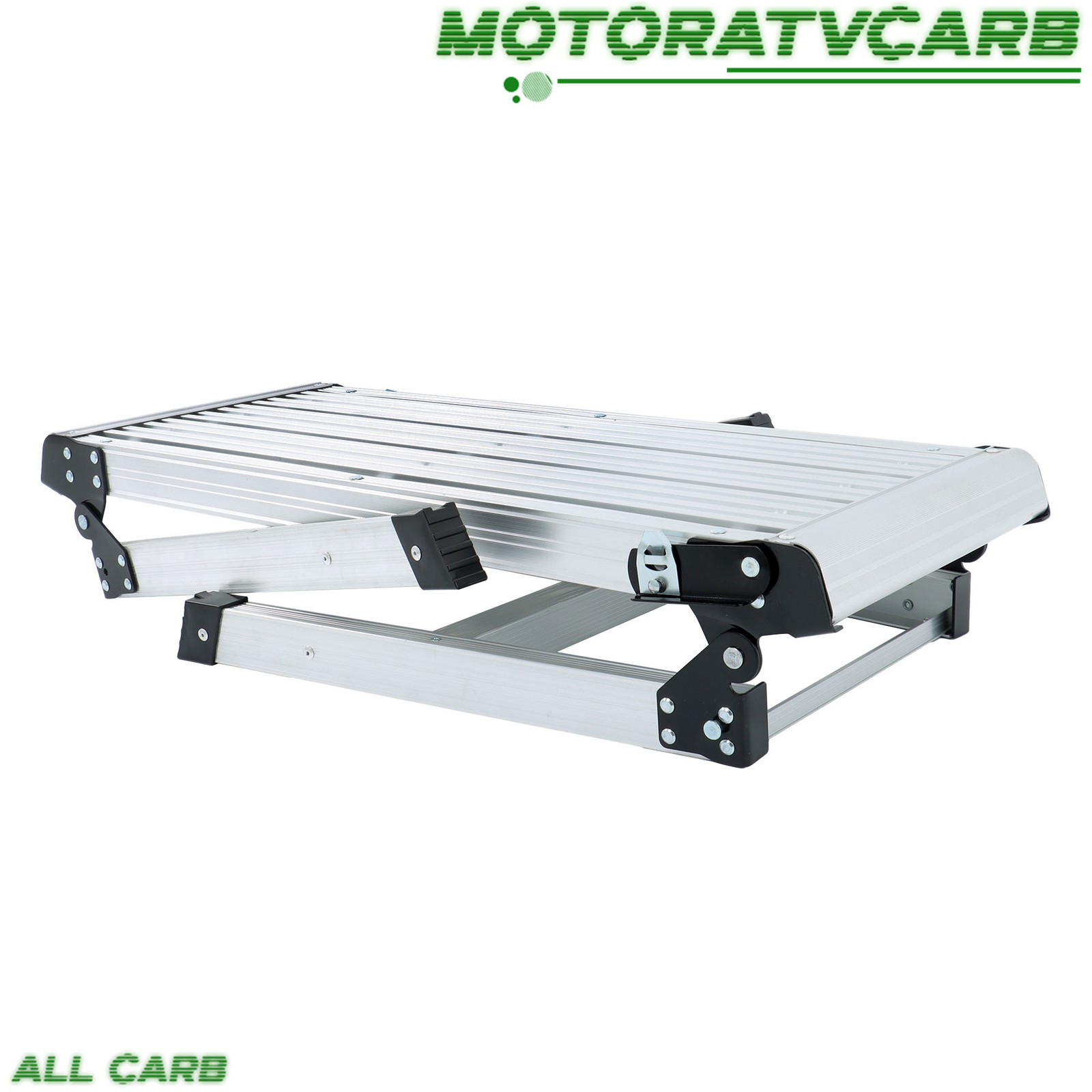 ALL-CARB 330 Lbs Capacity Work Platform Aluminum Step Ladder Heavy Duty Foldable