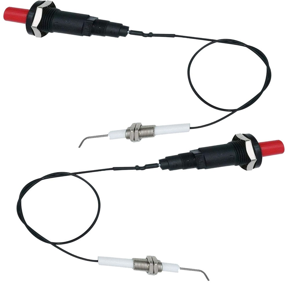 2 Set 11.8″ Long Propane Push Button Piezo Igniter Kit Gas Grill/Range/Heater