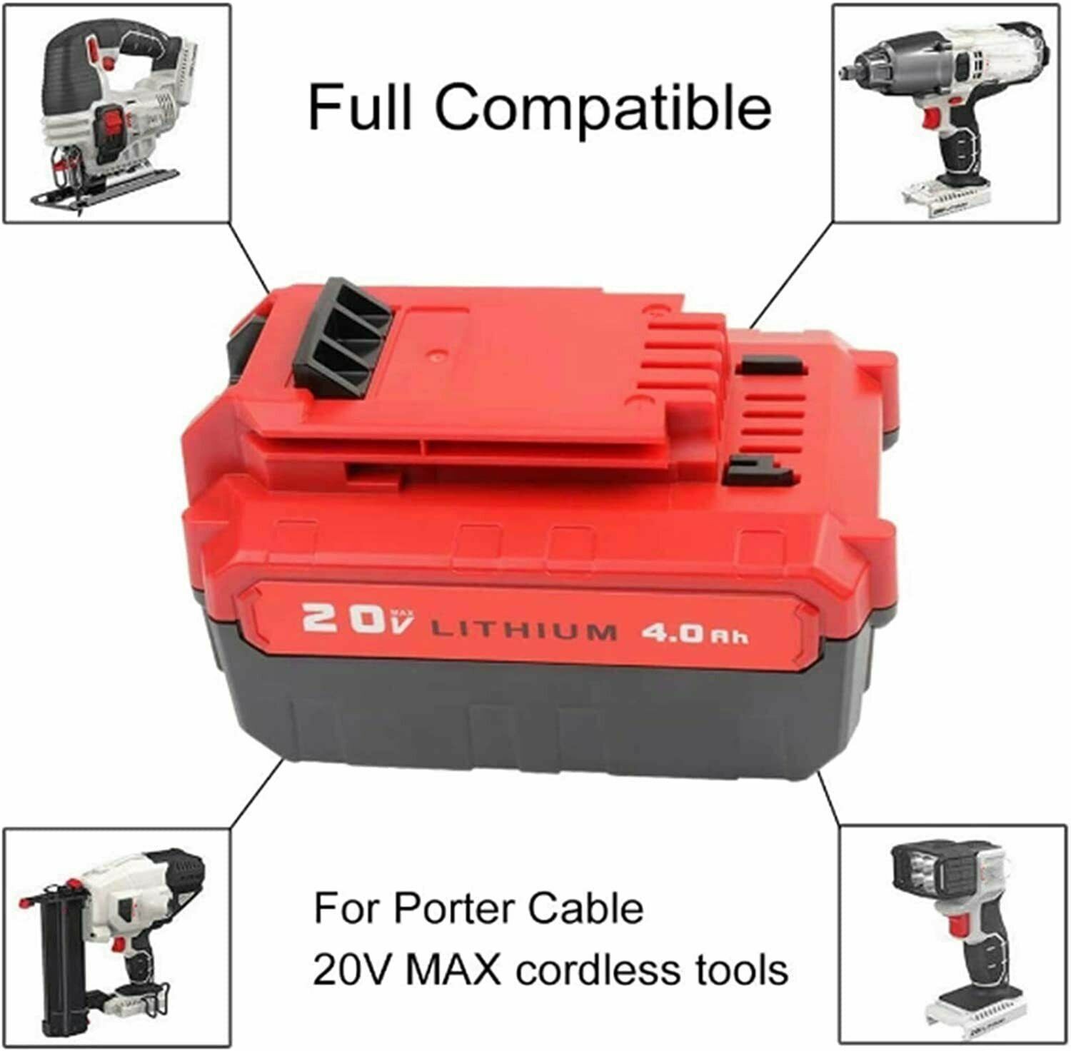 6Pack 8.0Ah Battery for Porter Cable 20V 20 Volt MAX Lithium-ion PCC685L PCC680L