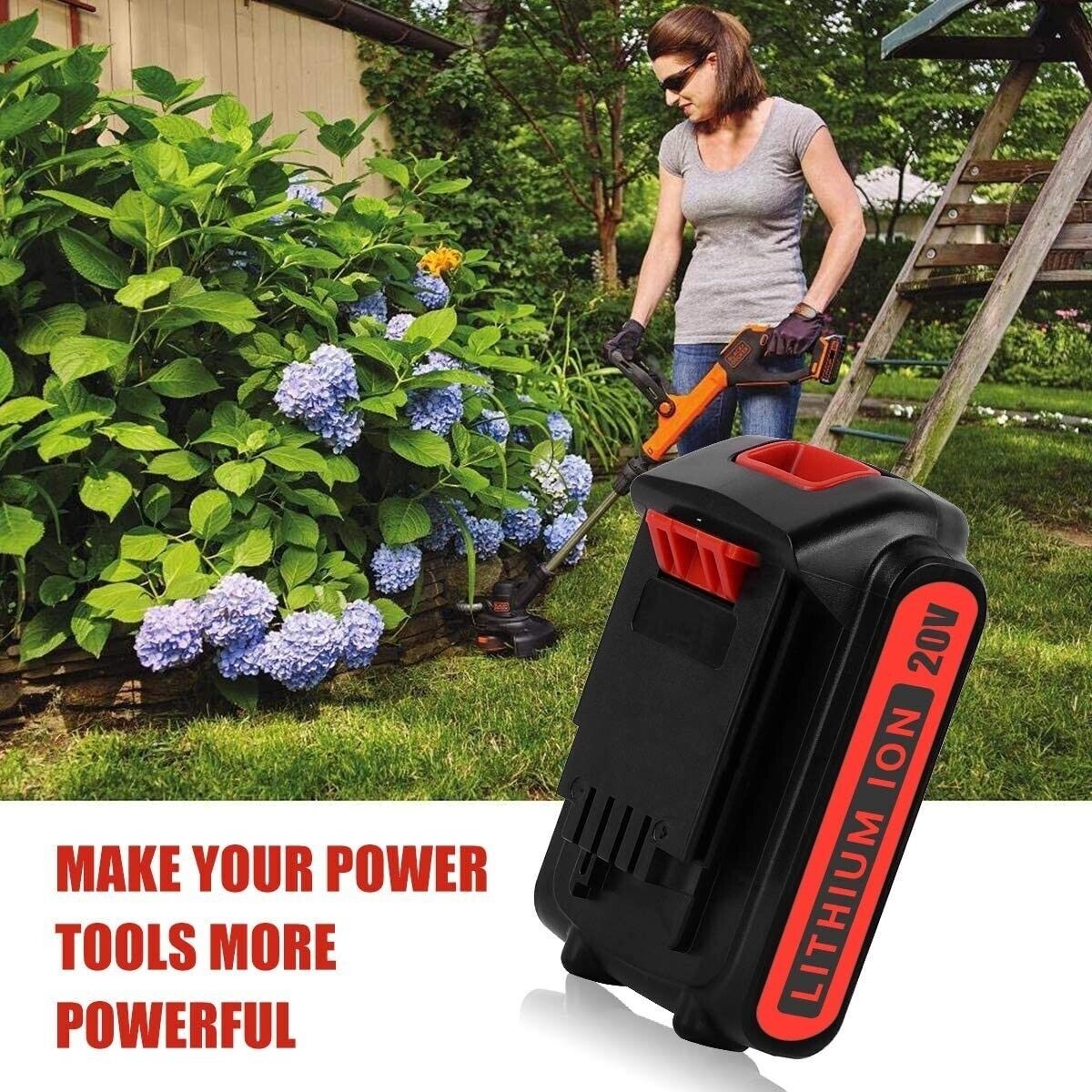 2Pack 20V Lithium-ion 1.5Ah Battery for BLACK DECKER 20 Volt LBXR20 LBX20 LB20