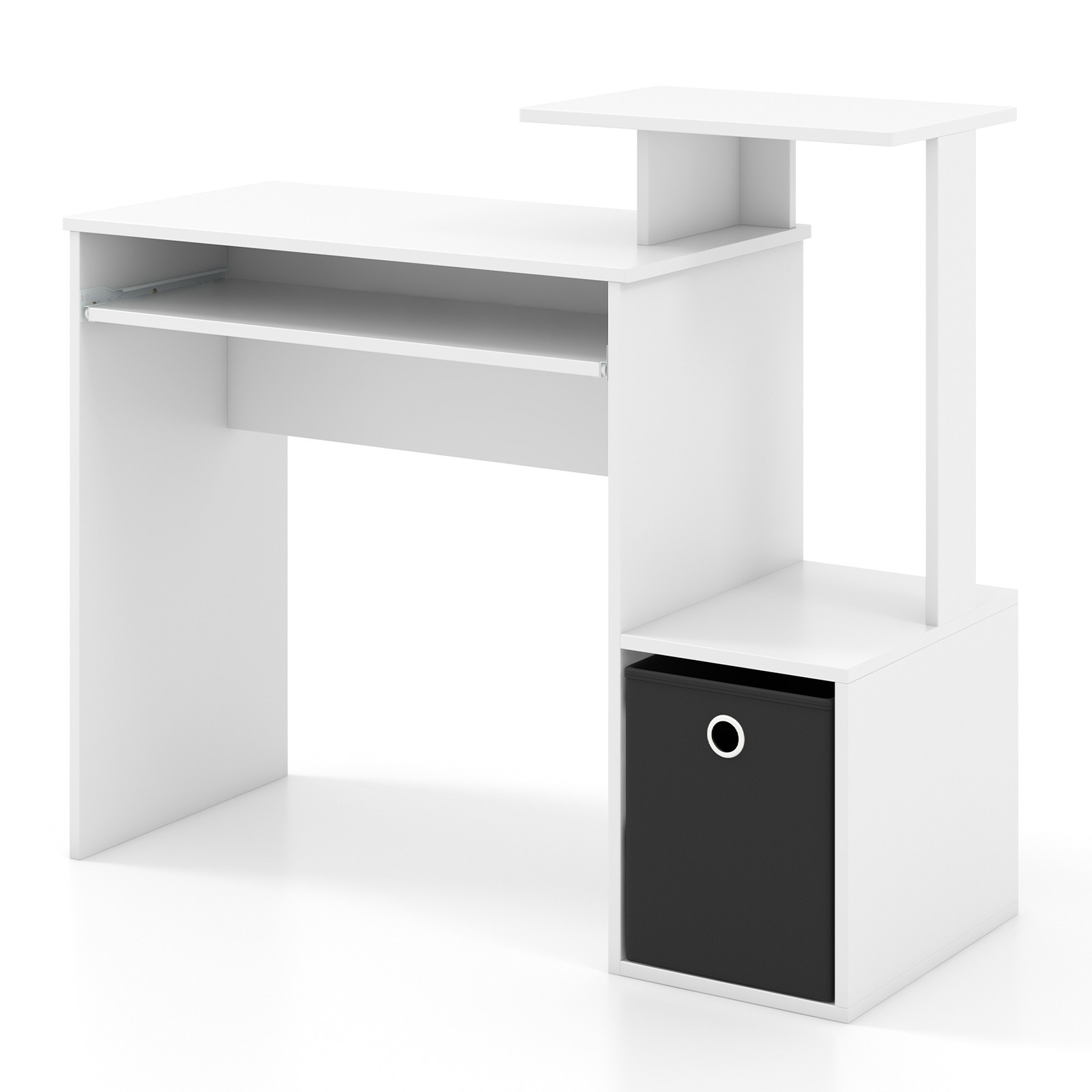 Home Office Computer Desk Space-saving Study Writing Desk w/ Keyboard Tray