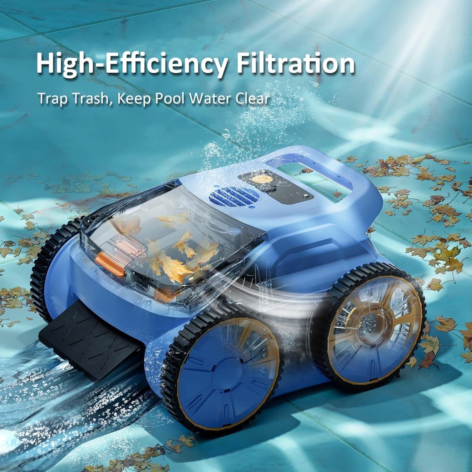 (2025New) Seauto SAT 20 Robotic Pool Vacuum up to 180 Mins Runtime Wall Climbing