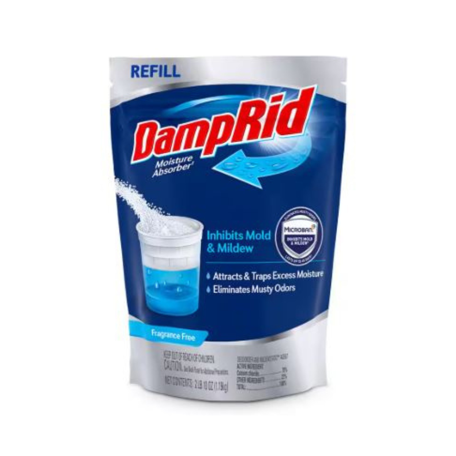 DampRid Moisture Absorber Refill, Fragrance Free, 42 oz.