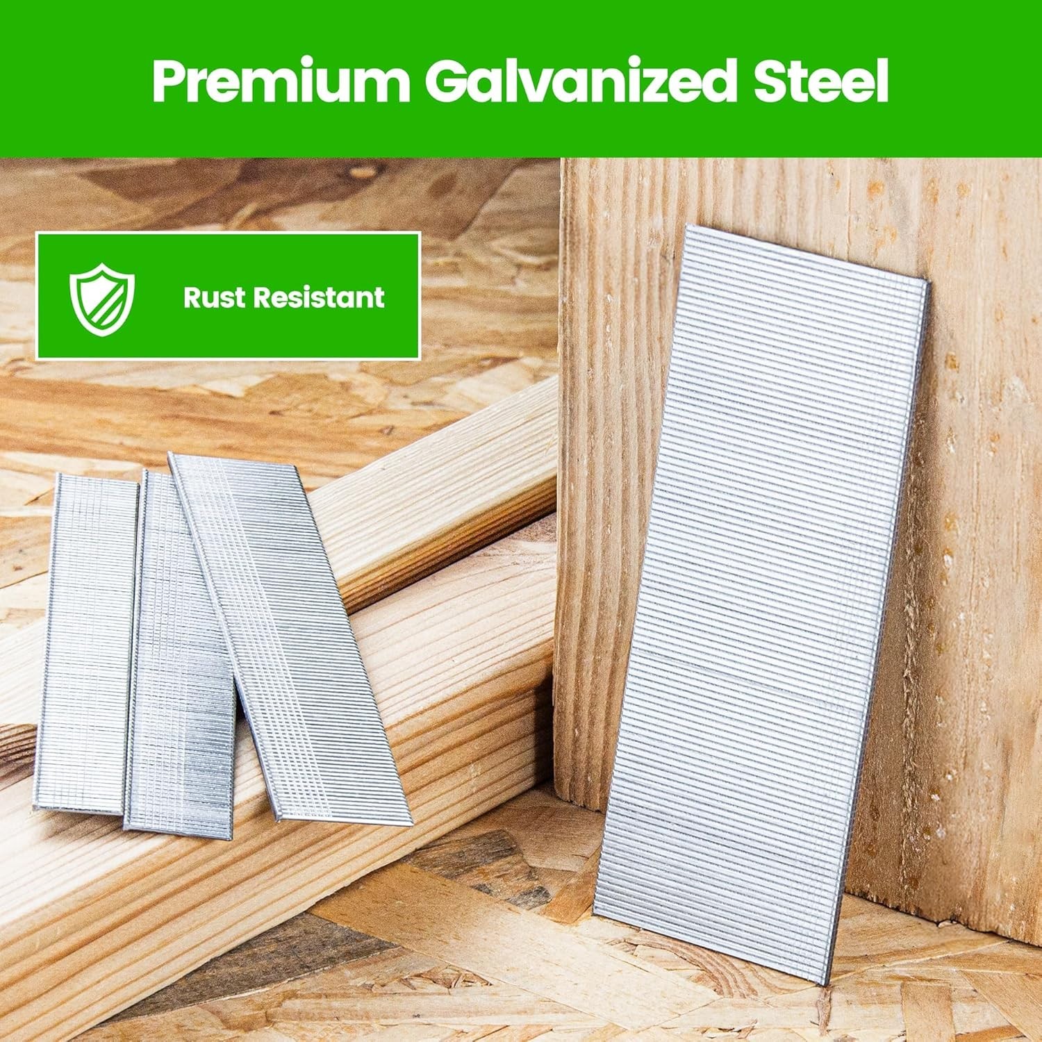 4,000 Counts 18 Gauge Brad Nails 4 Sizes (5/8″, 3/4″, 1″, 1-1/4″) Galvanized