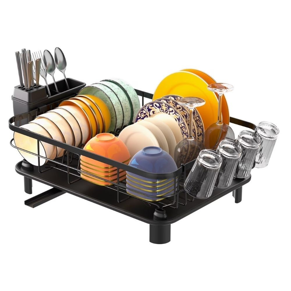 Dish Drying Rack Dish Drainer for Kitchen Counter, Large Dish Rack