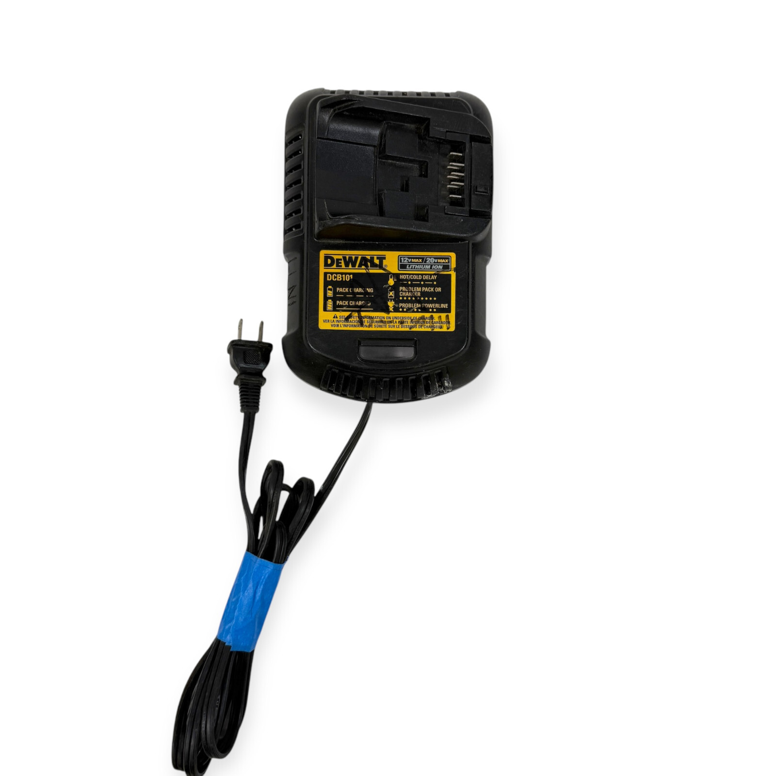 Dewalt DCB101 12V – 20V Max Lithium Ion Battery Charger, Black