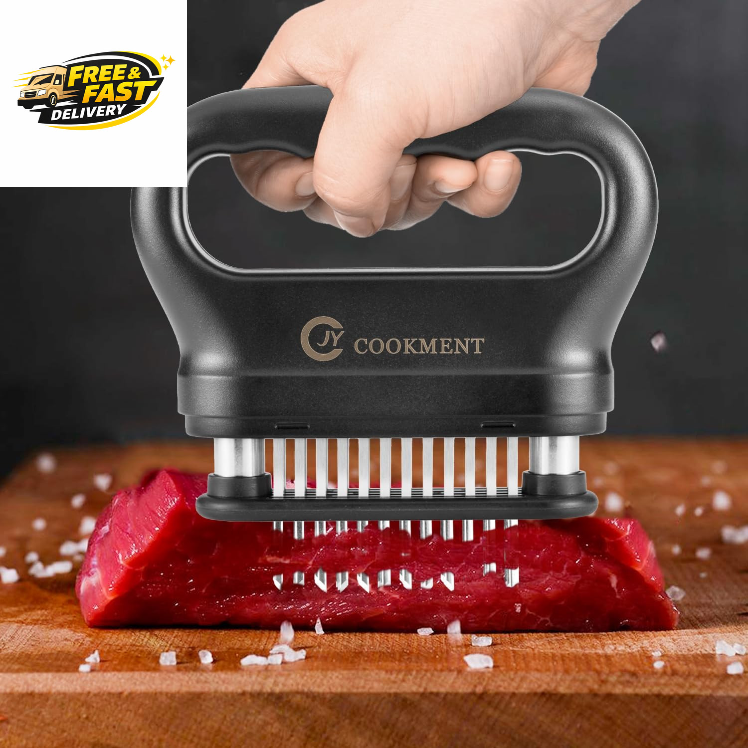 Meat Tenderizer Tool with 48 Stainless Steel Ultra Sharp Needle Blades, Kitchen