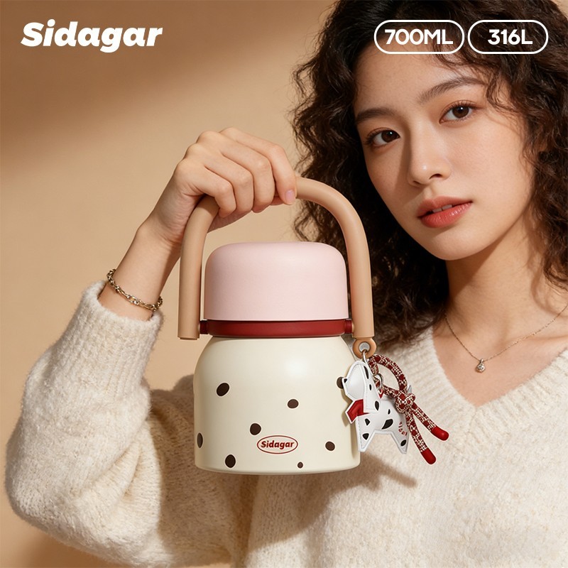 Sidagar 24 oz Insulated Food Container 12h Heat Retention with Foldable Spoon