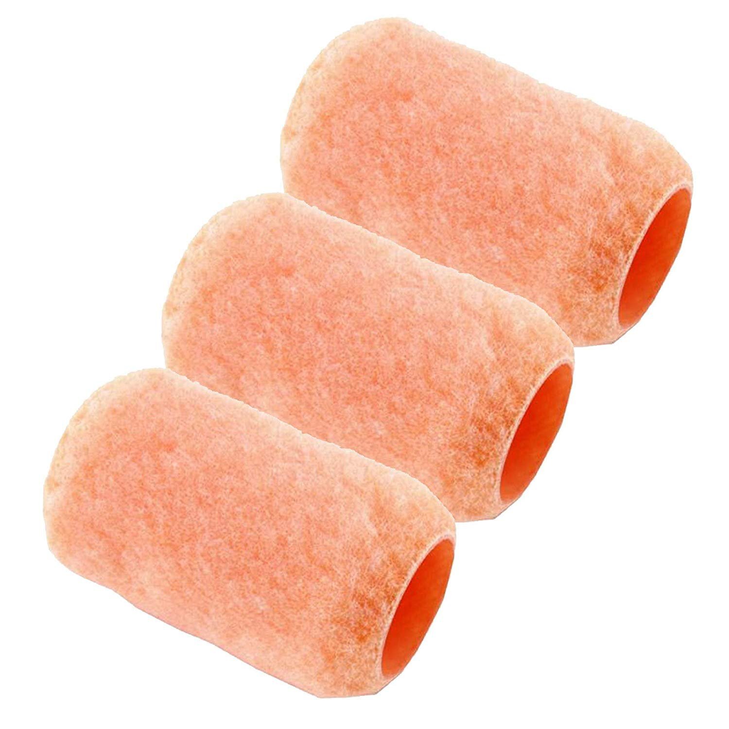 Reusable Paint Roller Covers 4″ x 3/8″ Nap Washable PVC Plastic Core Refill Bulk