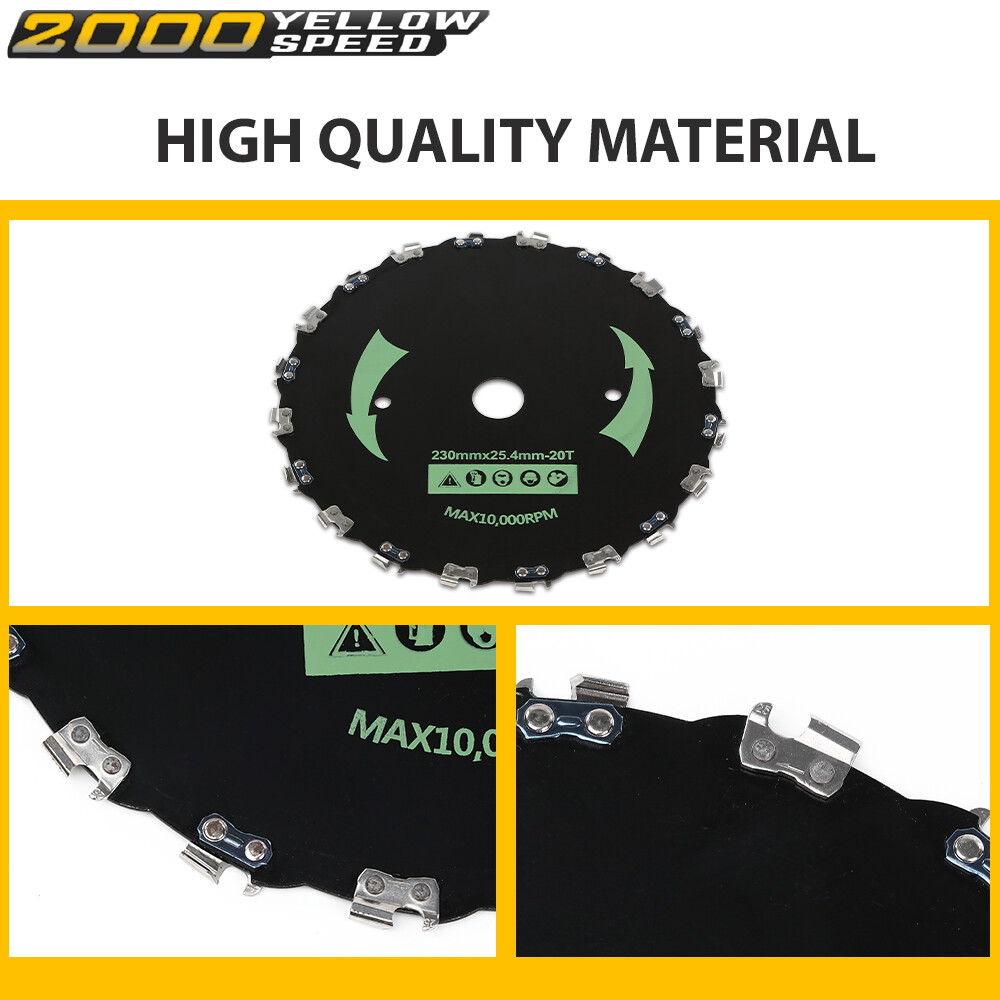 2PCS 9″ CHAINSAW BRUSH BLADE 20 TOOTH CUTTER TRIMMER HEAD WEED MOWER SAW BLADE
