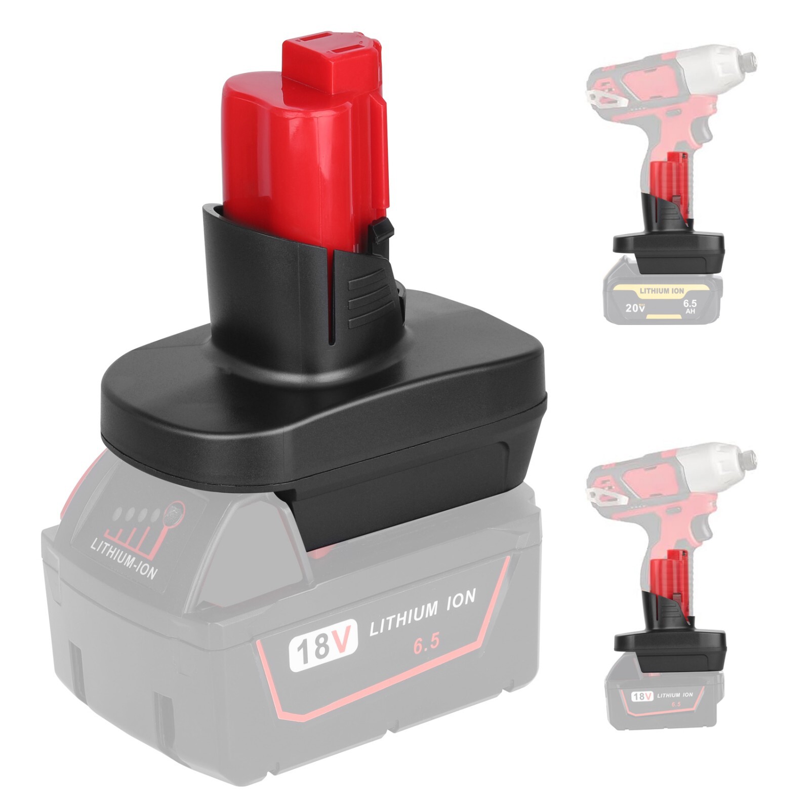 Battery Adapter For Dewalt 20V & Milwaukee 18V to Milwaukee M12 Tools – DM20M12