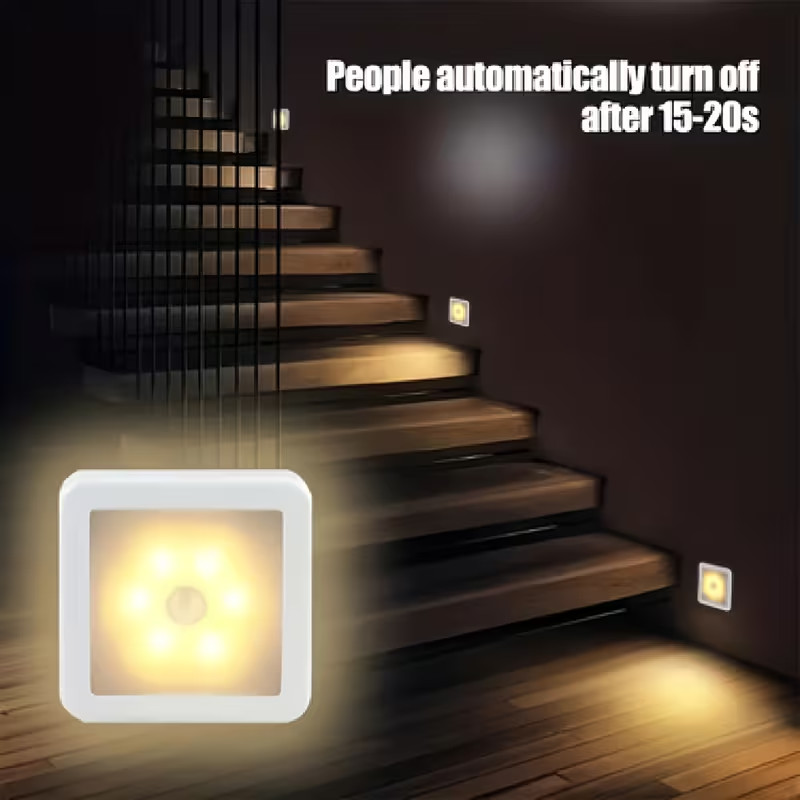 Motion Sensor LED Night Light Battery Powered Indoor Closet Cabinet Wall Cabinet