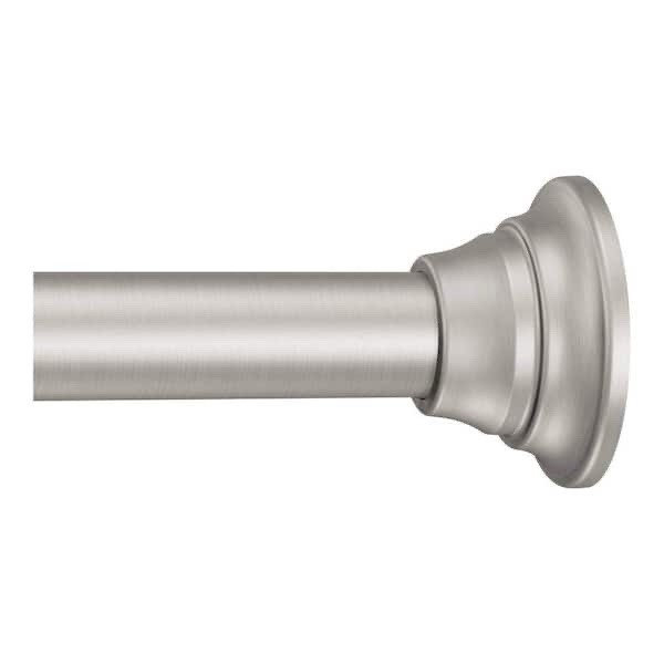Moen TR1000BN 44-72-Inch Adjustable Tension Mounted Straight Shower Curtain Rod