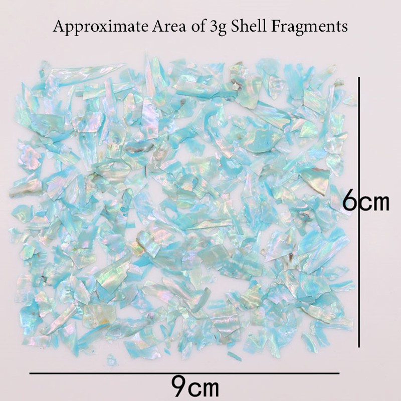3mm-15mm Artificially Coloured Shell Fragments for Crafte DIY or Home Decoration