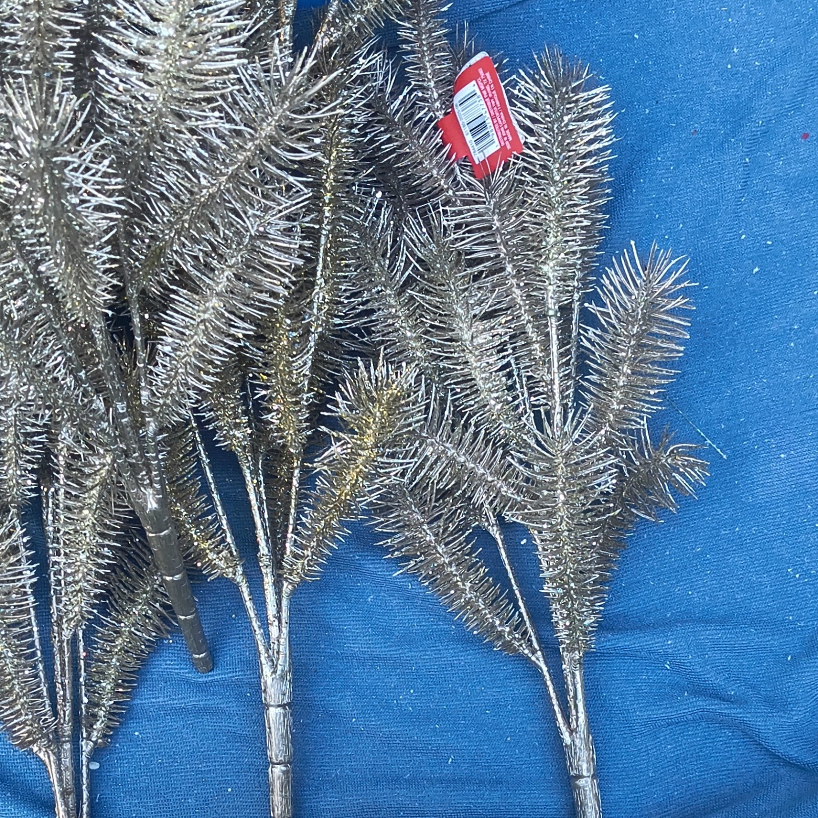 Artificial Silver Pine Branch Picks Door Decoration, 18 in, Pack Less Than 10