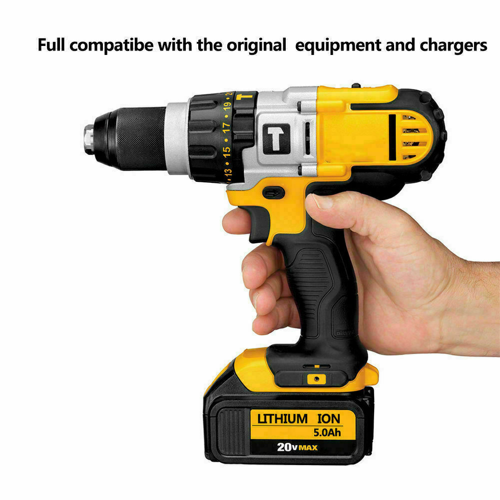 20V For DeWalt 20 Volt Max 5.0 Ah Lithium Ion Battery DCB206-2 DCB205-2 tools