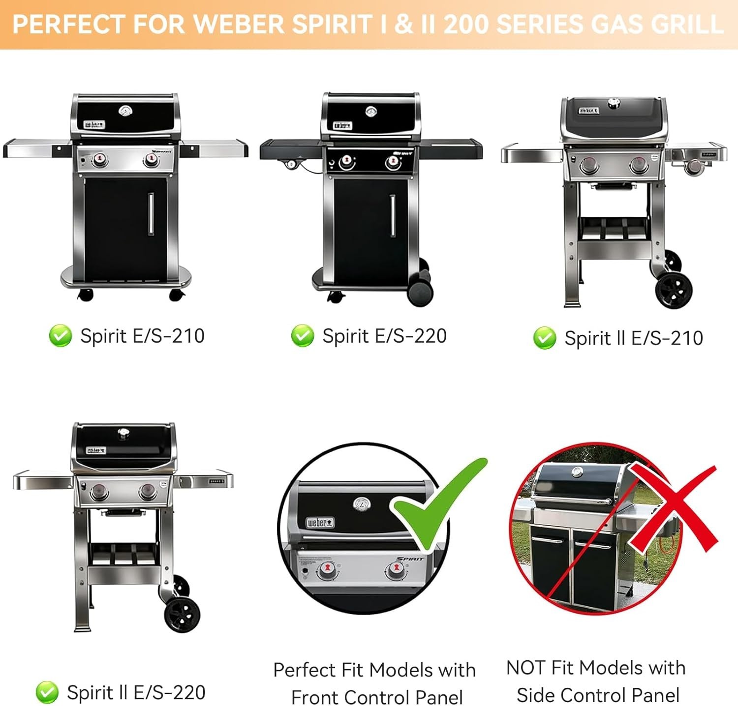 7635 15.3″ Flavorizer Bars for Weber Spirit I & II E210, E220, S210, S220 Grills