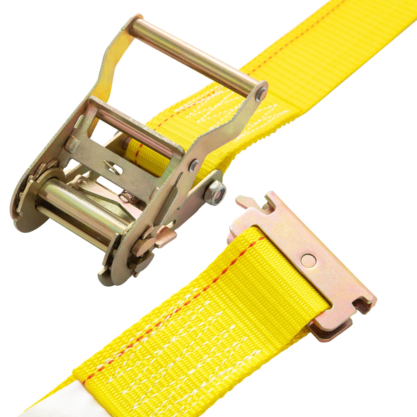 VEVOR 18 Pack E-Track Ratchet 2″ x 15′ Tie Down Strap 4000 lbs Breaking Strength