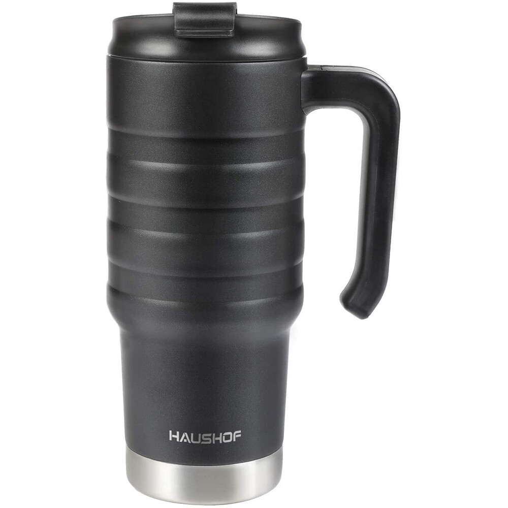 HAUSHOF 24 oz Travel Mug, Stainless Double Wall BPA Free Lightweight Spill Proof
