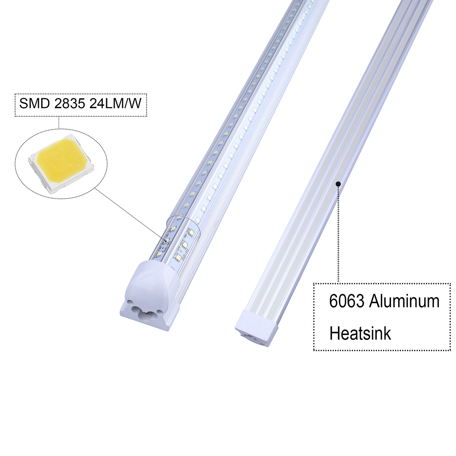 120W T8 8FT LED Shop Light 2FT 4FT 6FT LED Tube Light Linkable Shop Lamp Fixture