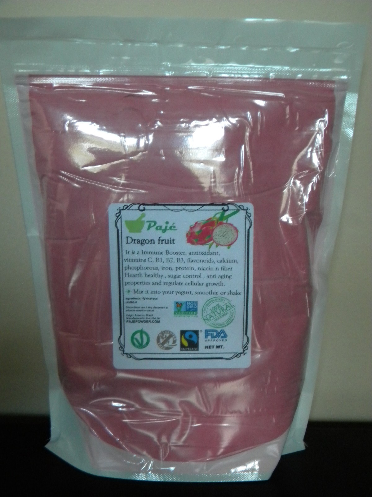 DRAGON FRUIT PINK powder 8oz 16oz 1lb 32oz 2lb 4lb 10lb 55lb FREEZE DRIED PAJE