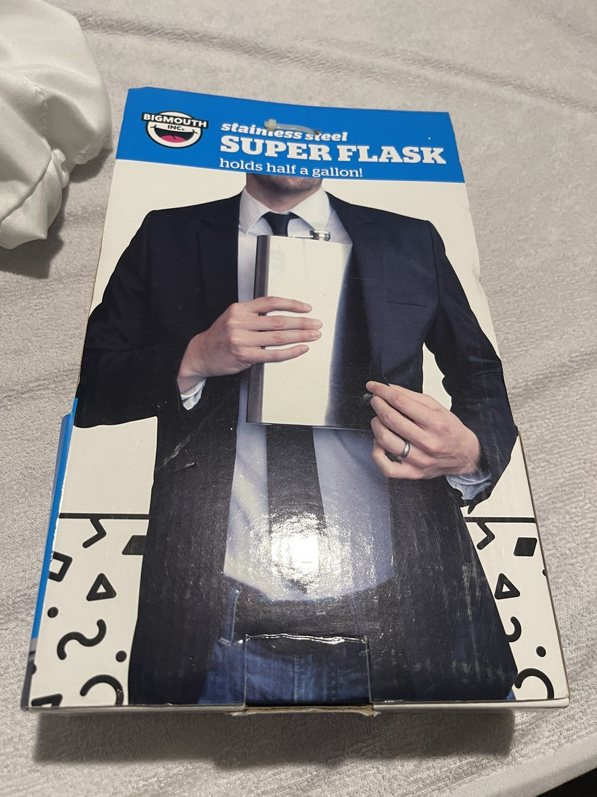 Big Mouth Stainless Steel Super Flask Holds Half A Gallon. New. Has Slight Dent