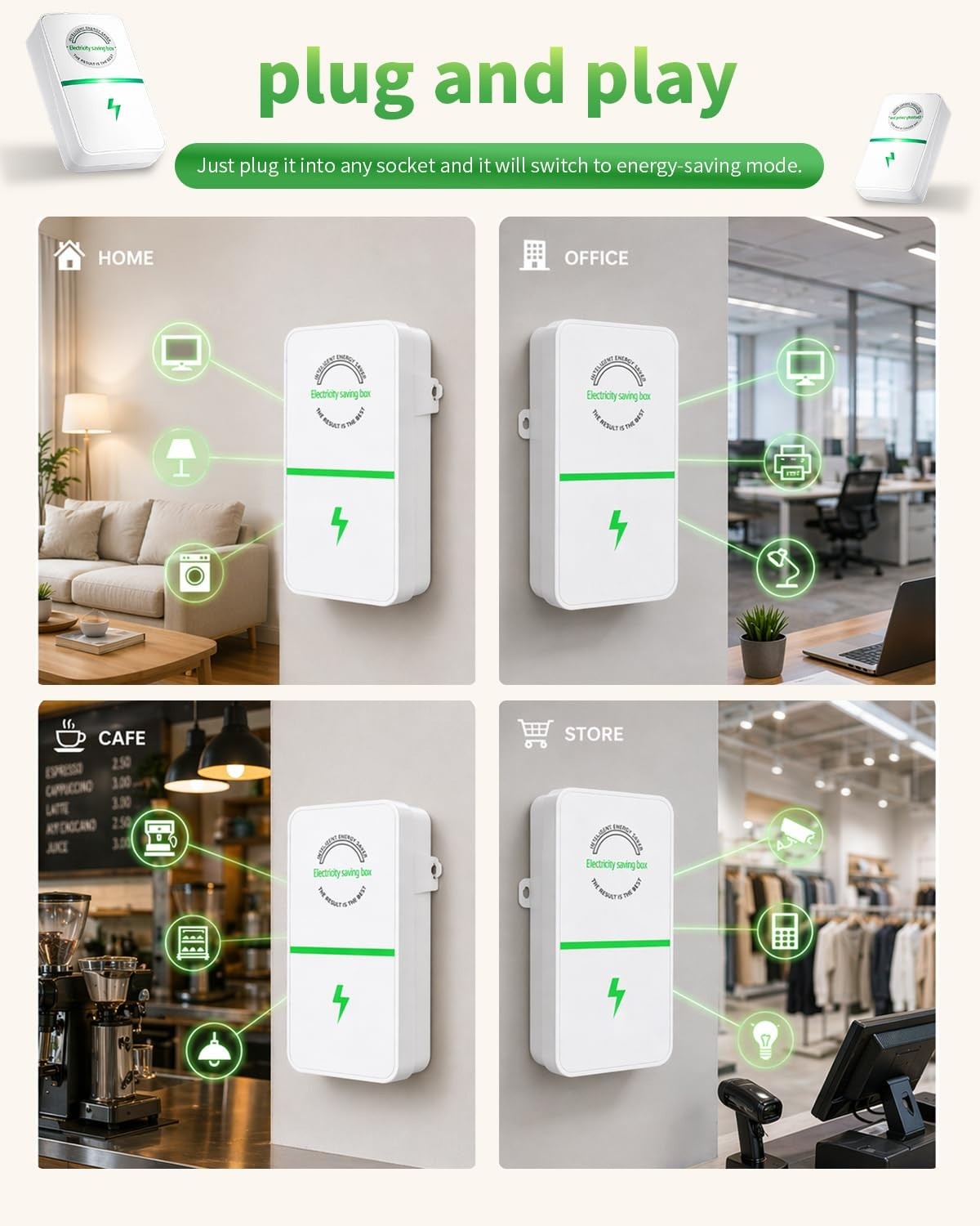 Updated 8-Port Power Plug Pro – Effortless Energy Savings & Surge Protection