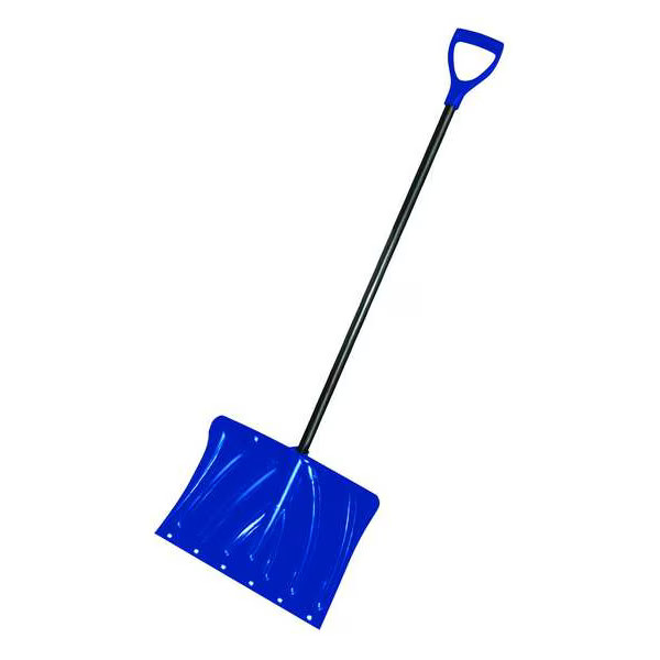 Manufacturer Varies Snow Shovel, 18 in W x Plastic, Steel Blade, 37 in L Steel