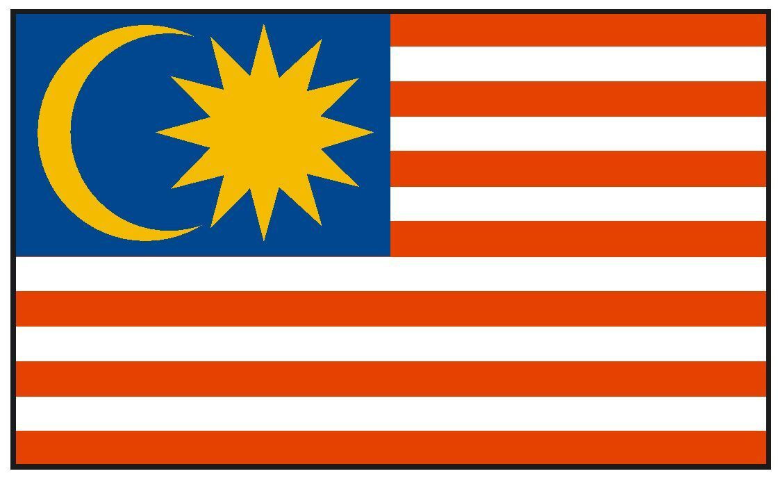 Malaysia International Flag Sticker Decal F298