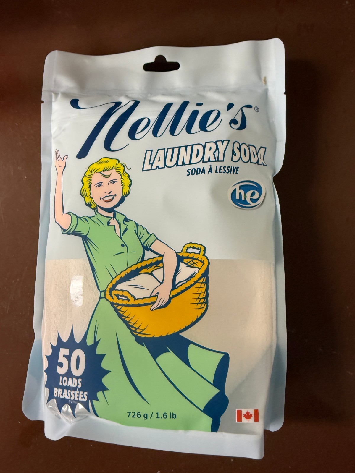 Nellie’s All Natural Laundry Soda 50 Loads 1.6 lbs Brand New