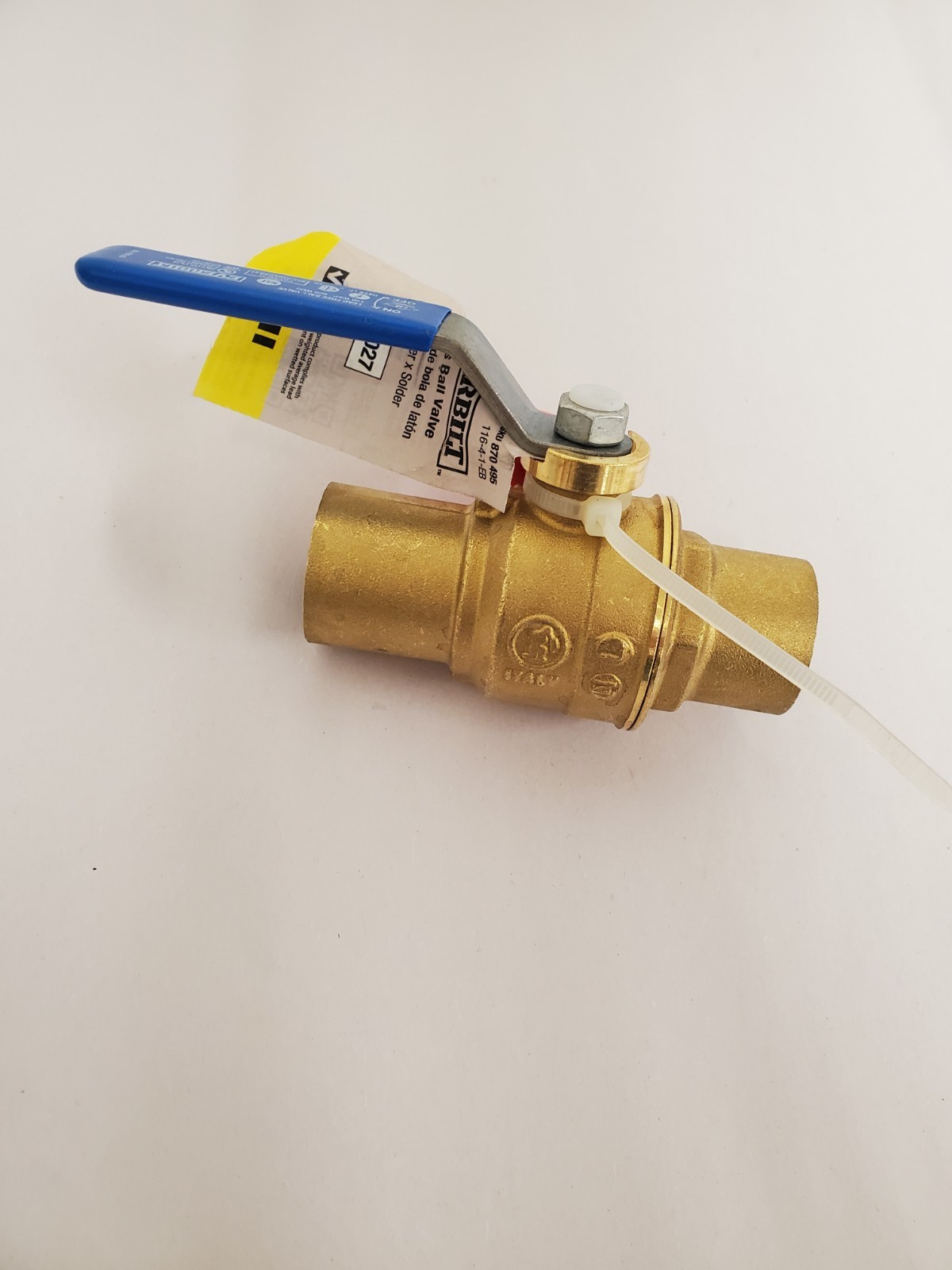 Everbilt 1 in. SWT x 1 in. SWT Full Port Lead Free Brass Ball Valve (116-4-1-EB)
