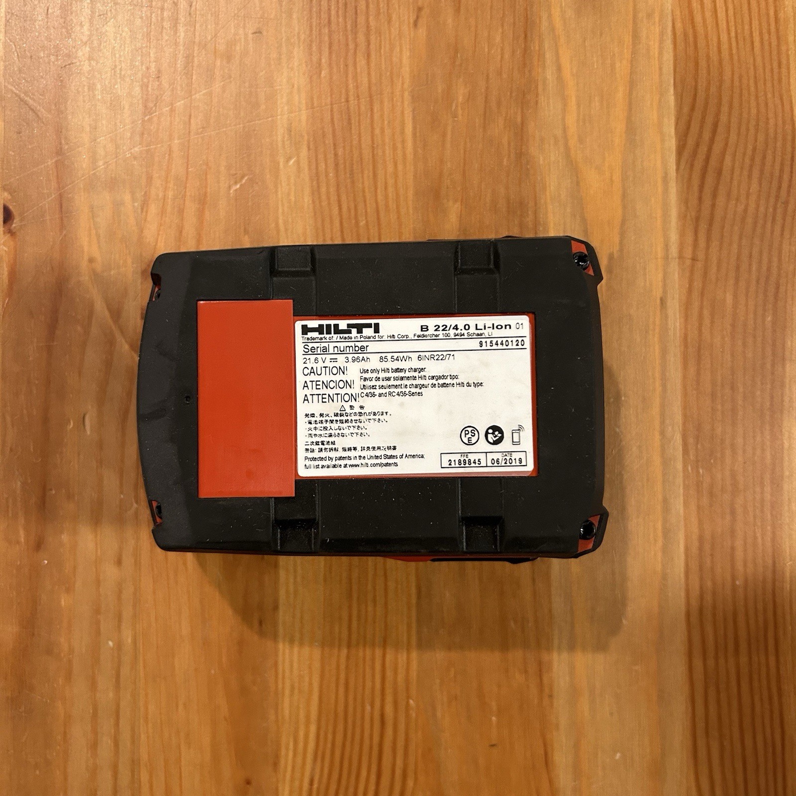 Hilti B 22/4.0 Li-Ion Bulk High Power Battery Pack (In Excellent Condition)