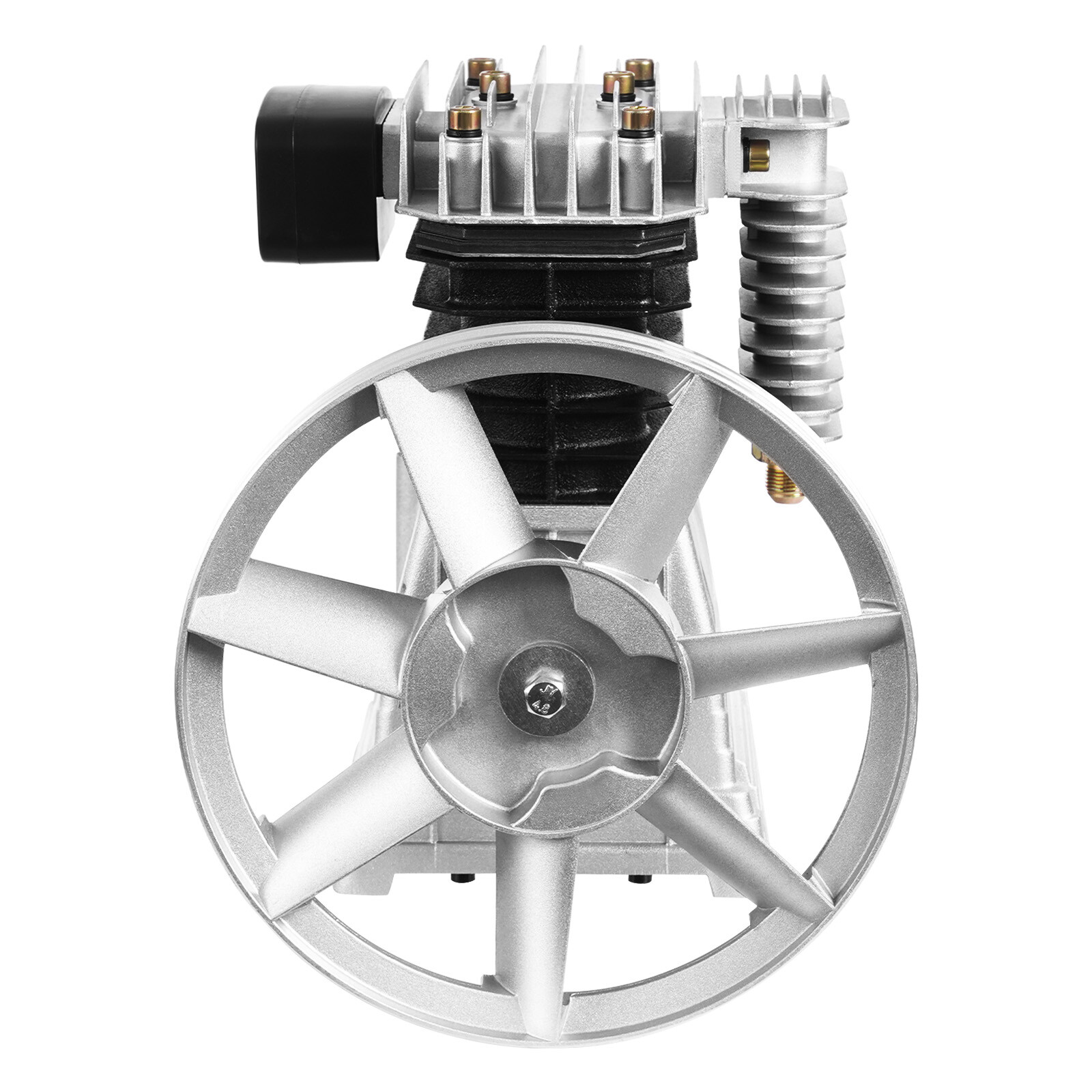 3HP Air Compressor Pump Head Aluminum 2.2KW 1.0mpa 2 Cylinder 1 Stage 250L/66Gal