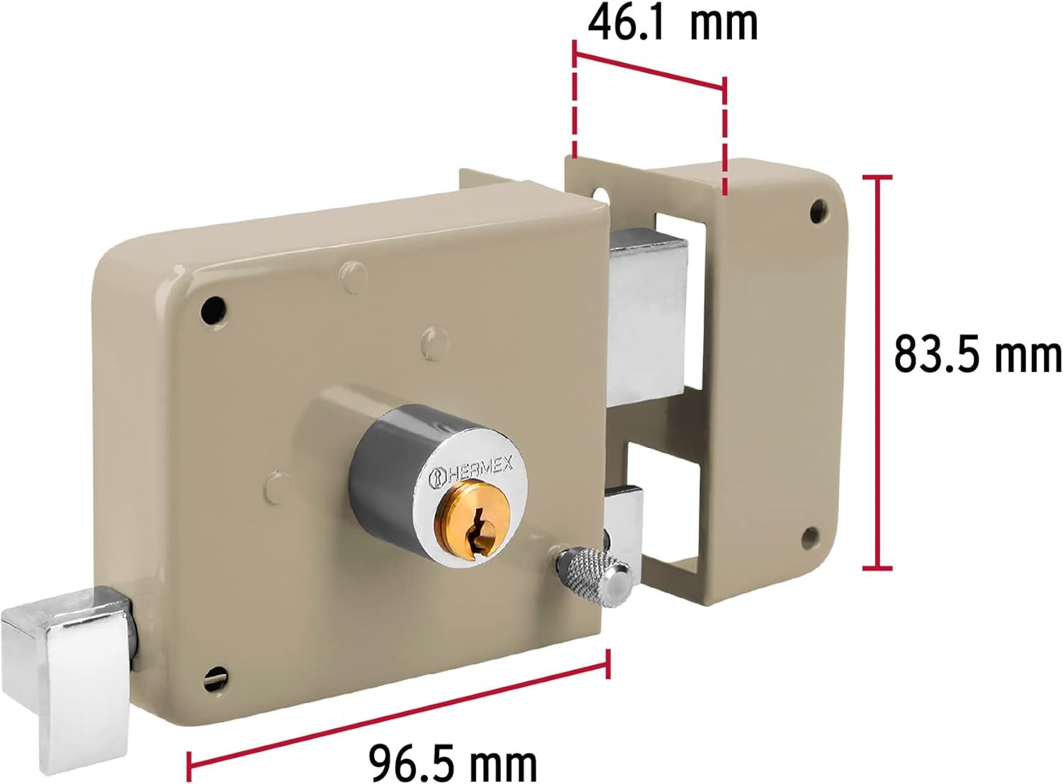 ✅ Truper 43583 / CS-70DB – Right Rim, Deadbolt Rim Door Lock Set, Standard Key ✅