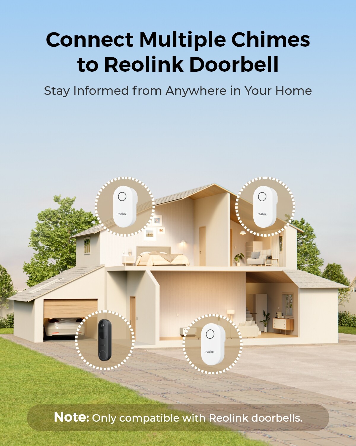 Reolink Digital Chime Remote Control Easy Plug & Play for Reolink Video Doorbell