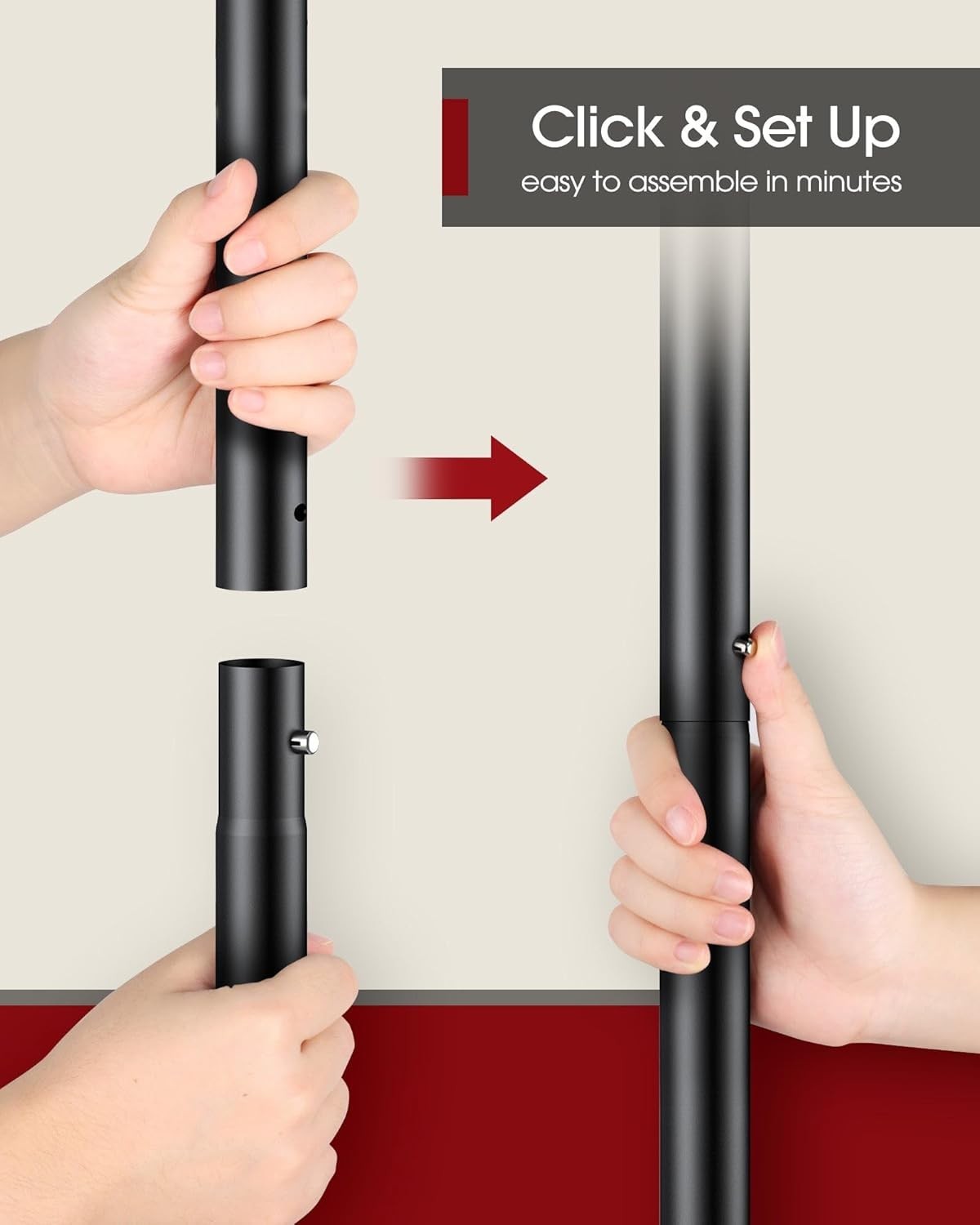 Compact Heavy-Duty Clothing Rack with Movable Shelves & Casters – 28×16.9×59
