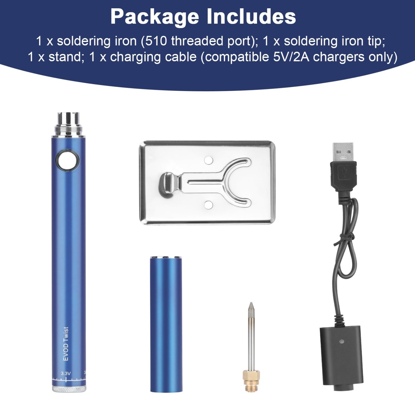 Cordless Soldering Iron Kit – Adjustable Temp, Rechargeable 1100mAh Battery, DIY