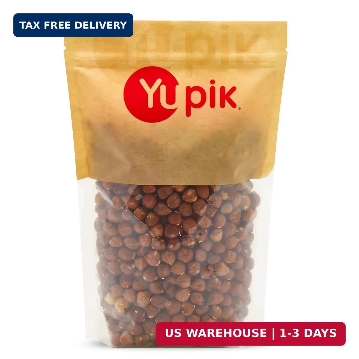 Yupik Raw Hazelnuts, 2.2 lb (35.2 oz), Gluten-Free, Kosher, Filberts, Whole Nuts