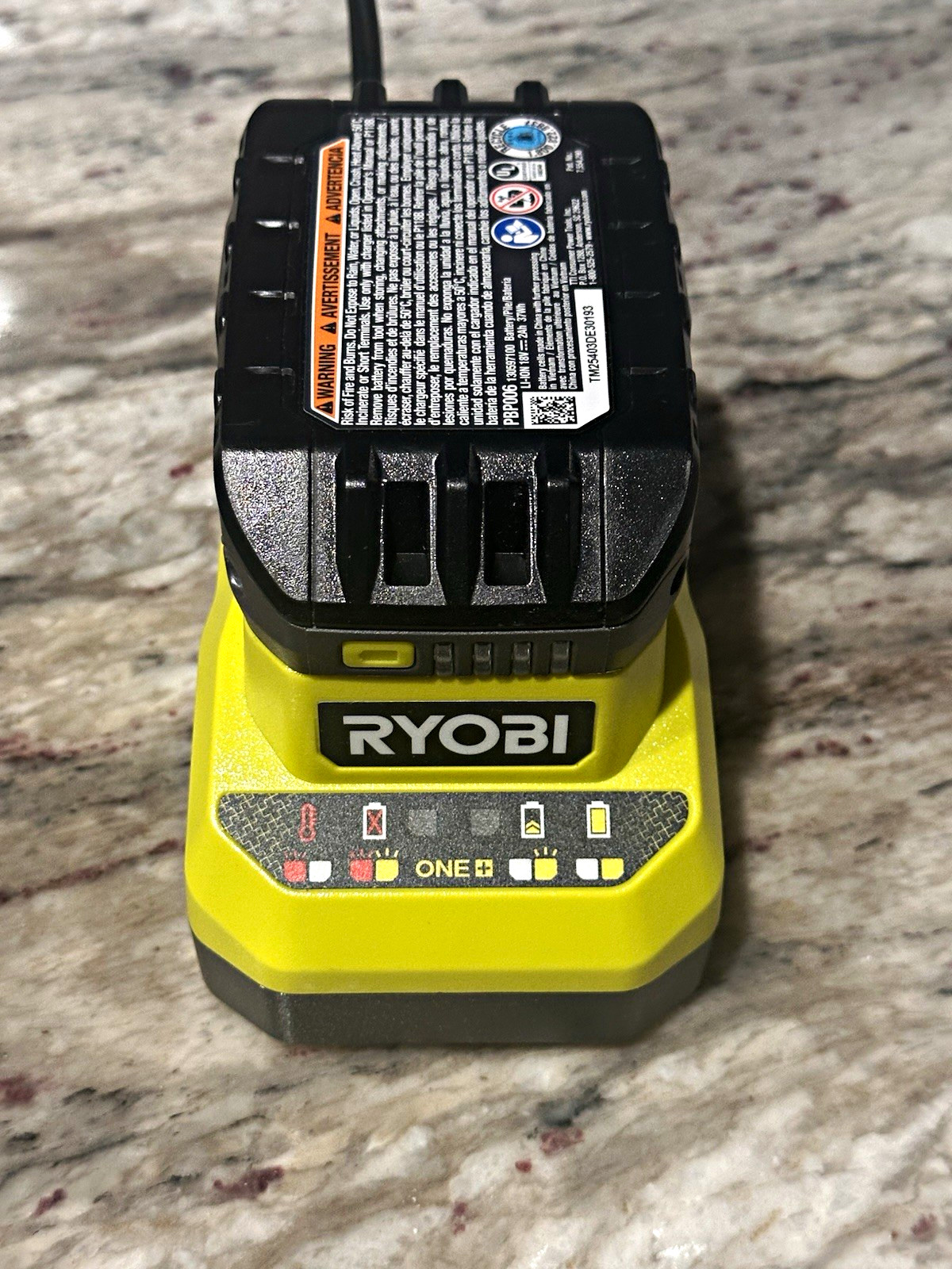 Ryobi ONE+ 18V Yellow Battery Charger PCG002 MPN PCG002