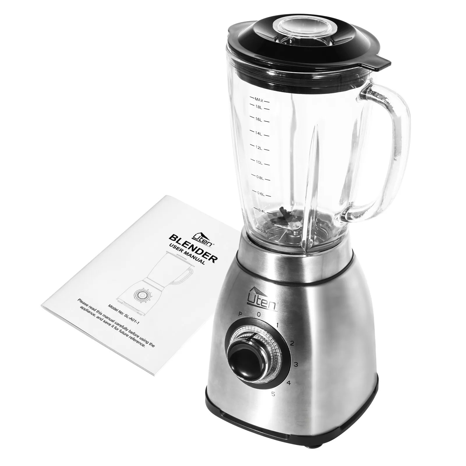 Blender Glass Stainless Steel 800W Ice Crusher Smoothie Jucie Universal Mixer