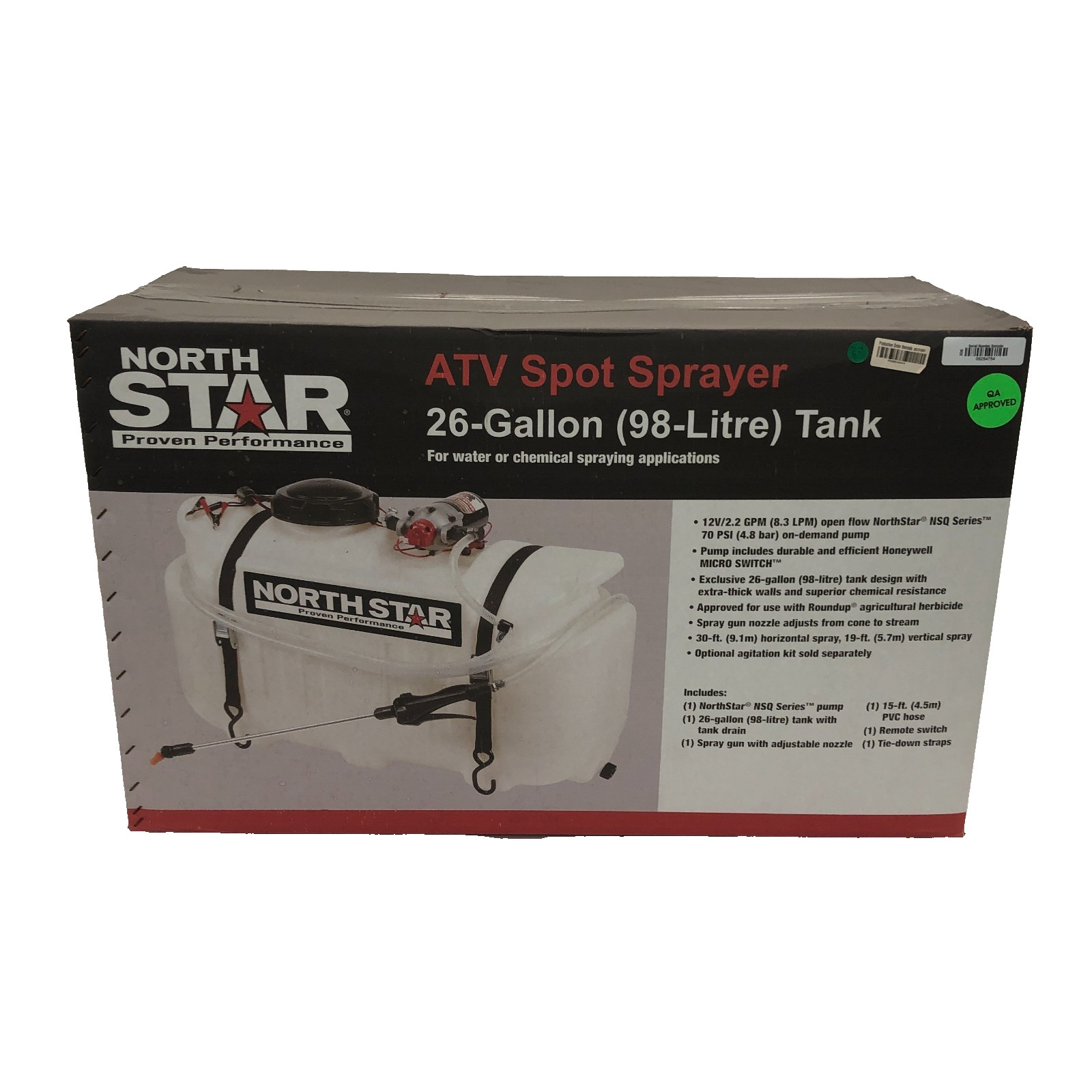 NorthStar ATV Spot Sprayer – 26 Gallon 98 Liter Tank 2.2 GPM 70PSI – New