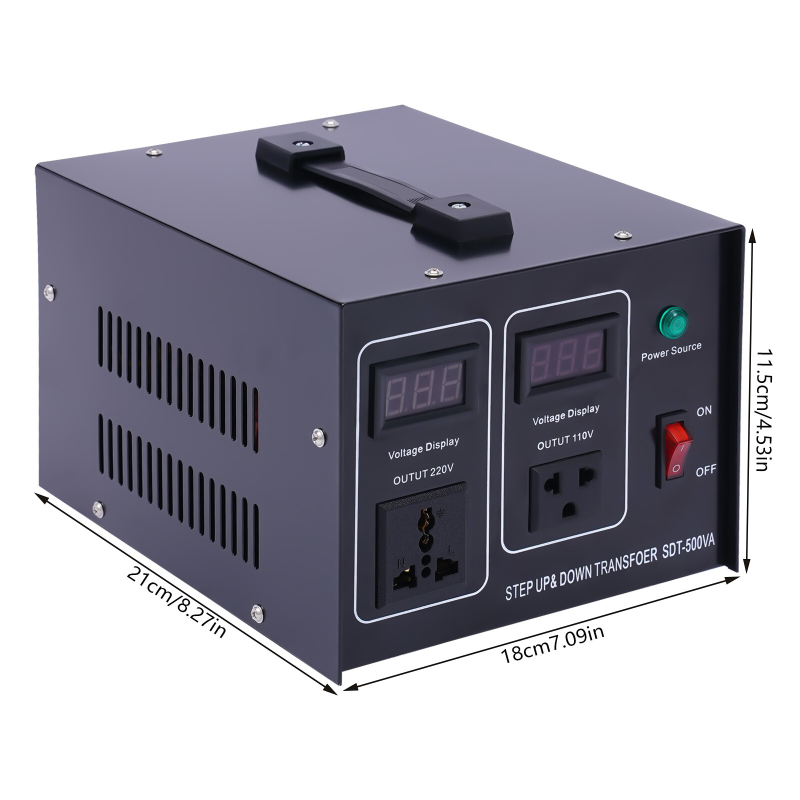500W Step Up Step Down Voltage Converter Transformer 110V to 220V 240V to 120v