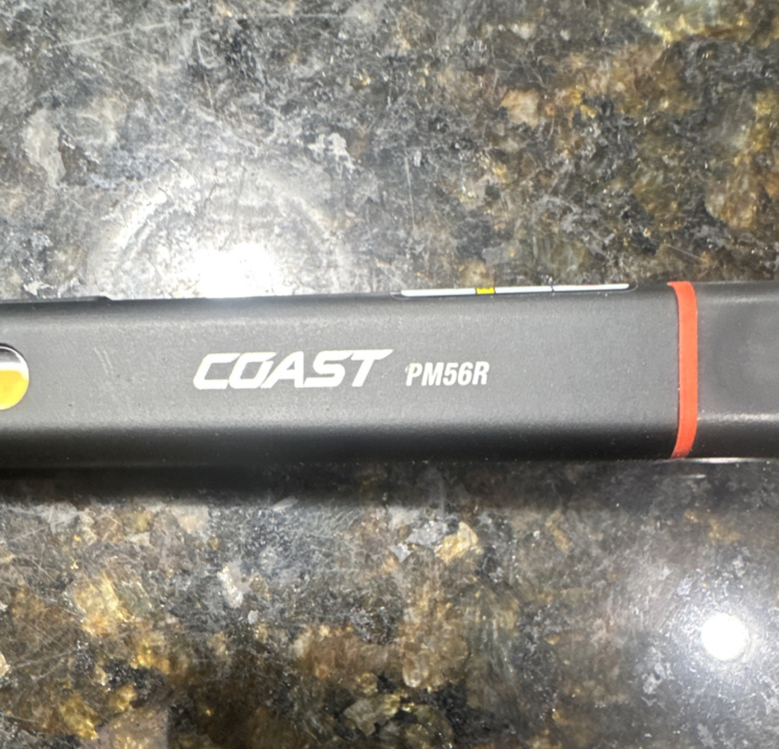 Coast PM56R LED Flashlight Cordless Battery 3.7V Metal Black/Red