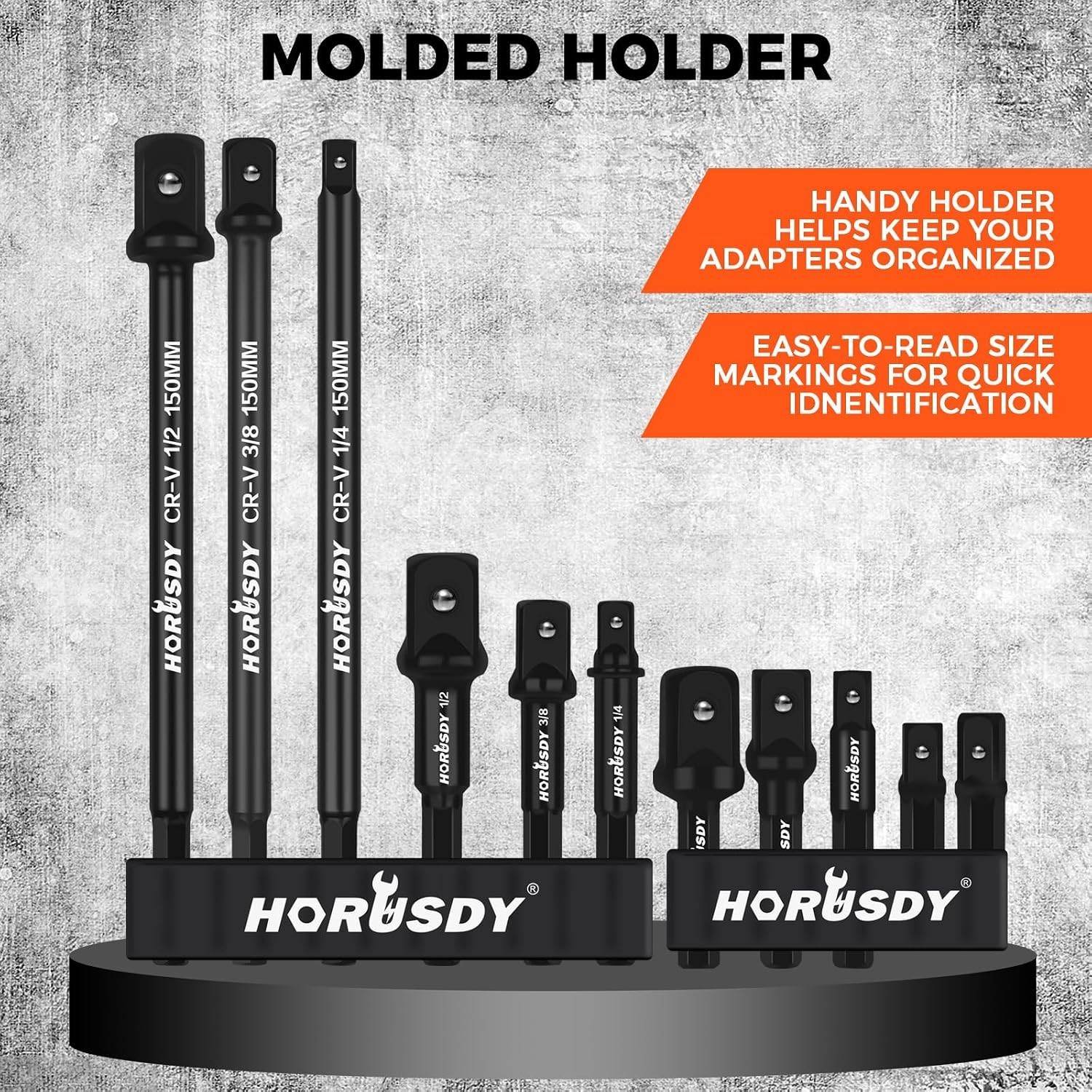 8PCS Impact Socket Adapter Set, Hex Shank Adapters for Drill and Wrench Use