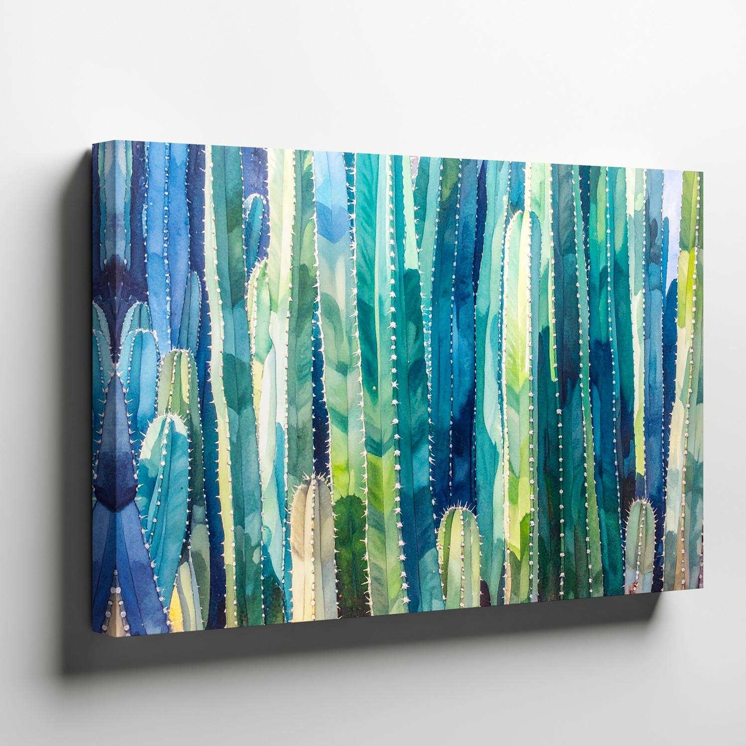 Wall Art Canvas a Close Up Vertical Image of Tall Slender Cactus Columns in