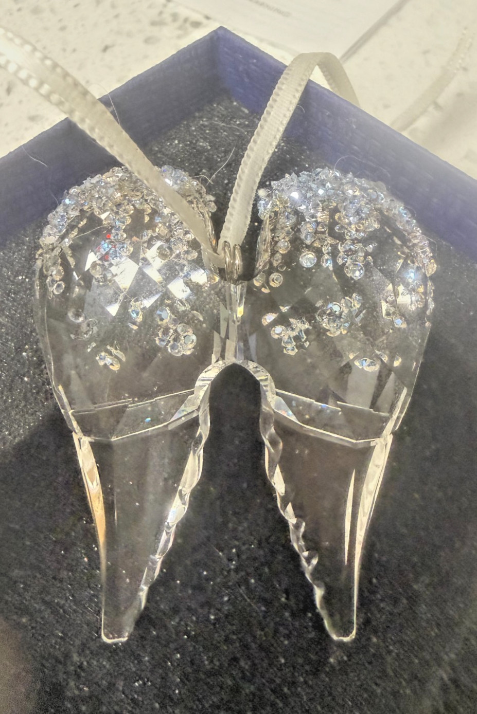Swarovski Figurine Angel Wings Ornament 5cm. Excellent Condition