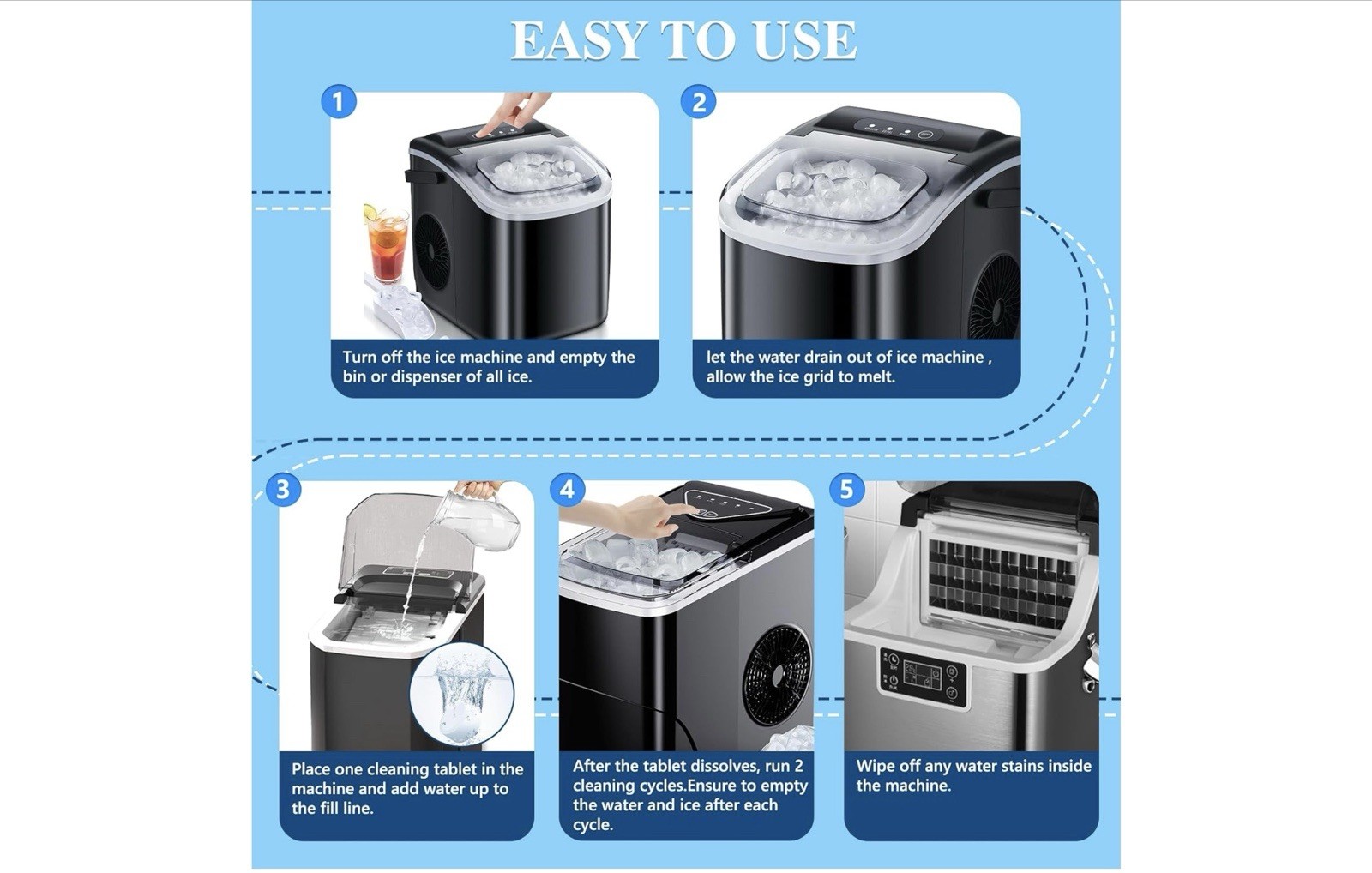 Ice Machine Cleaner Descaler Gentle Household Cleaning Descaling Sheet (36 Pack)