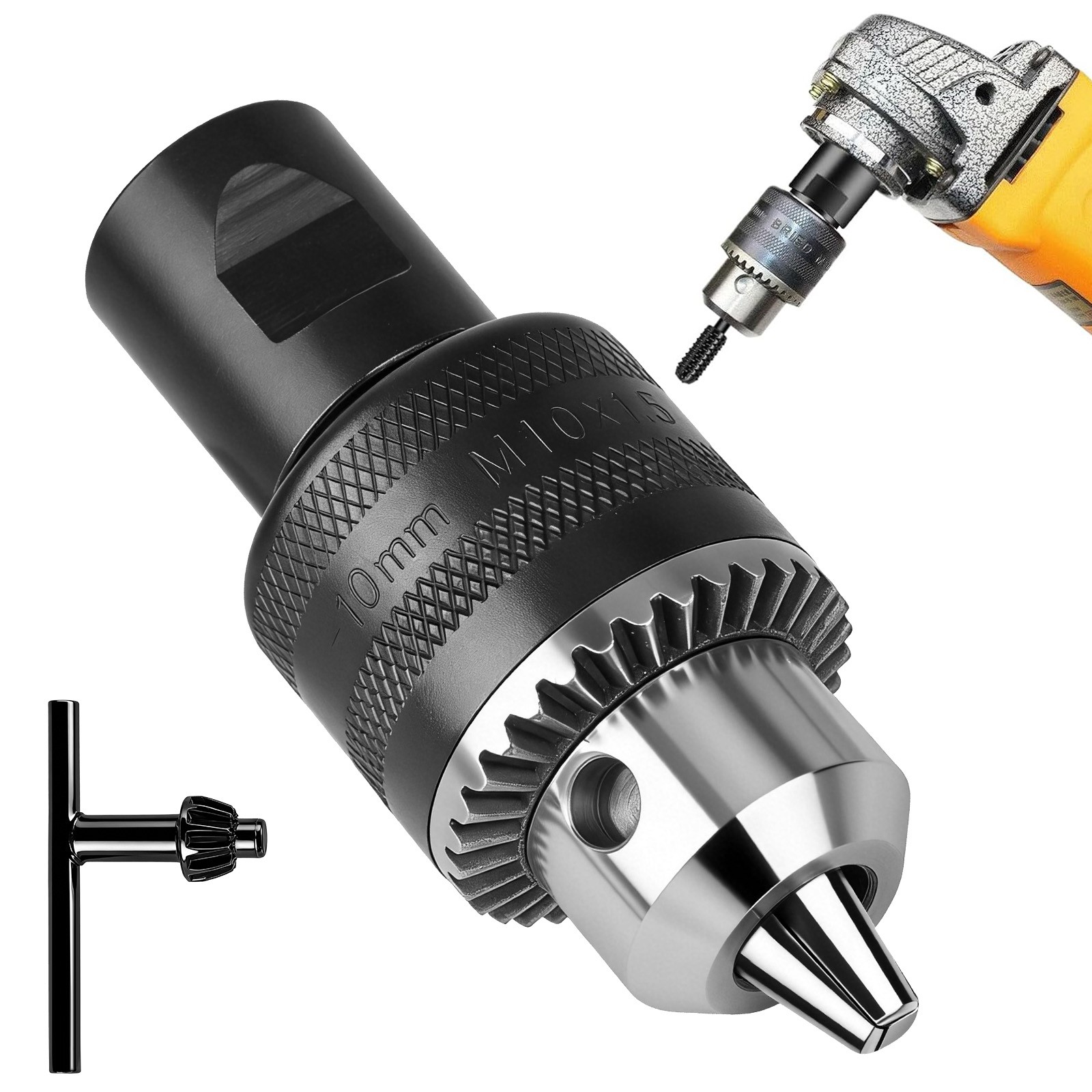 Angle Grinder to Drill Chuck Adapter Kit 5/8″-11″ Thread to M10 Converter Tool